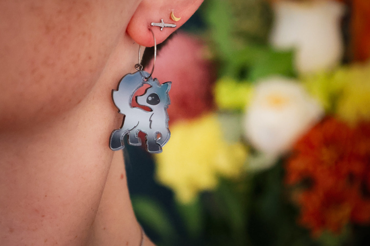 Chibi Wolf Earrings