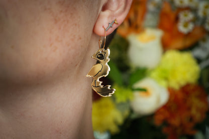 Baby Phoenix Earrings - Red or Gold