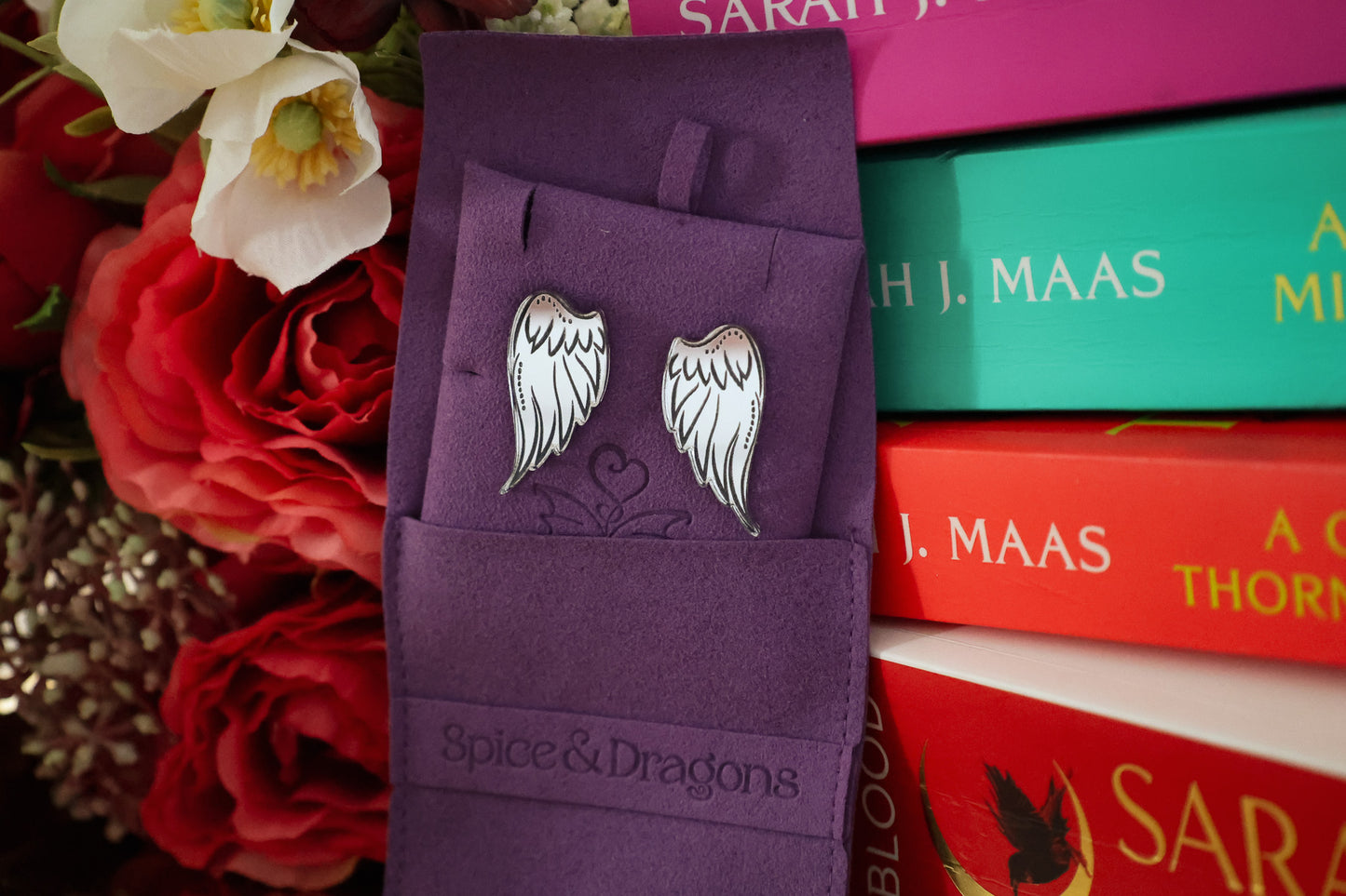 Angel Wings Stud Earrings - Light or Dark